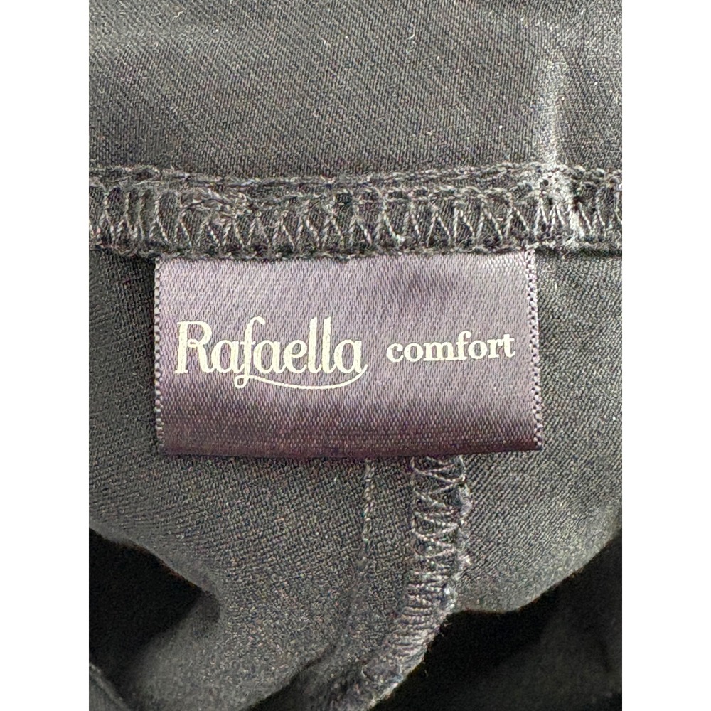 Rafaella Comfort Bermuda Shorts Black Stretch Pull On Silver Ring Size 10 - Picture 4 of 5